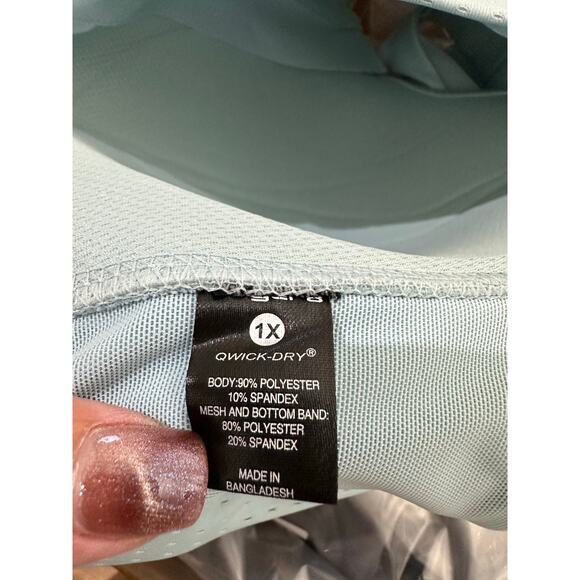 NWT Layer8 Blue Zip Front Bra 1X Padded Sports 2pc Lot - Picture 7 of 8